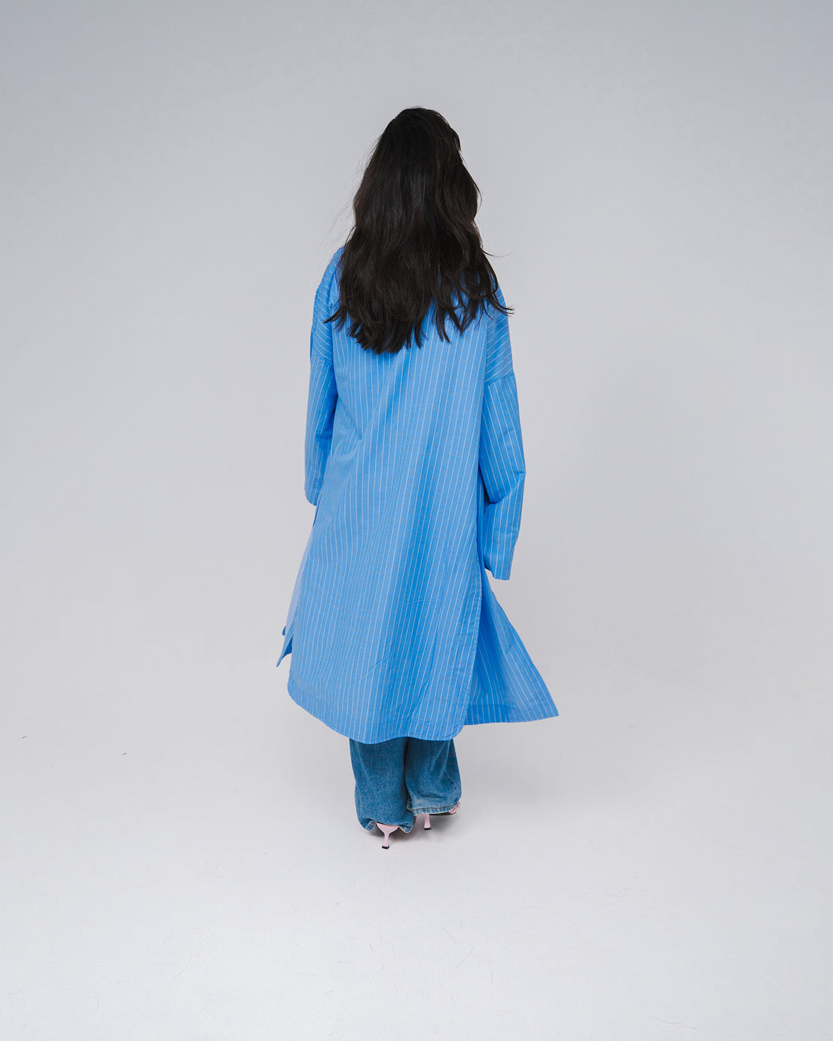 BEES Essential Cotton Poplin Shirt – Striped Blue