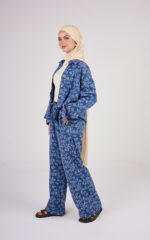 The Flory Embroidered Cotton Denim-Effect Set. - Image 3