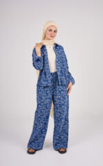 The Flory Embroidered Cotton Denim-Effect Set. - Image 4