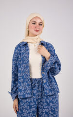 The Flory Embroidered Cotton Denim-Effect Set. - Image 5