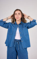 Bees Denim shirt - Light Blue