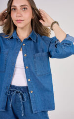 Bees Denim shirt - Light Blue - Image 4