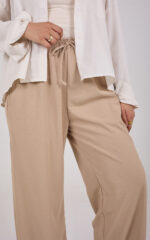 Bees Essential Scuba Wide-Leg Trouser - Beige - Image 5