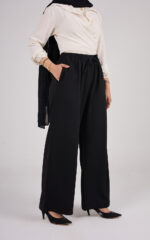 Bees Essential Scuba Wide-Leg Trouser - Black