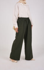 Bees Essential Scuba Wide-Leg Trouser - Olive