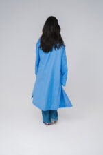 BEES Essential Cotton Poplin Shirt - Striped Blue - Image 5